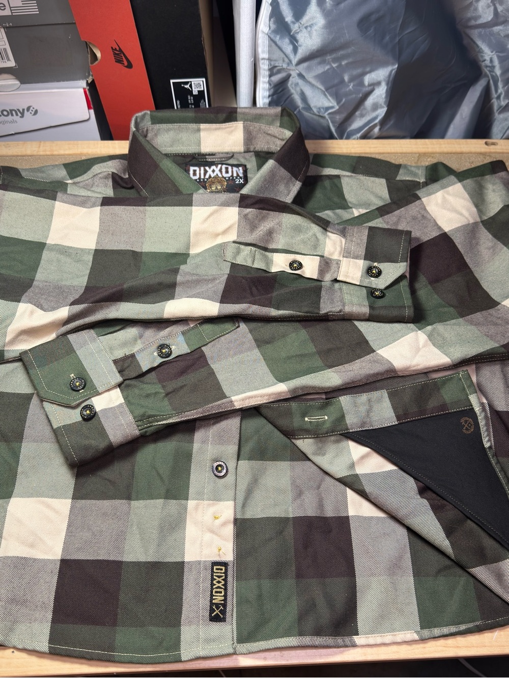 DIXXON FLANNEL ‘COMBAT’ - Men's 2XL Buffalo Check Plaid Button Down Shirt - Picture 8 of 8